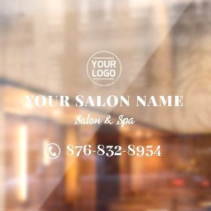 Salon Contacts Details Editable Window Cling