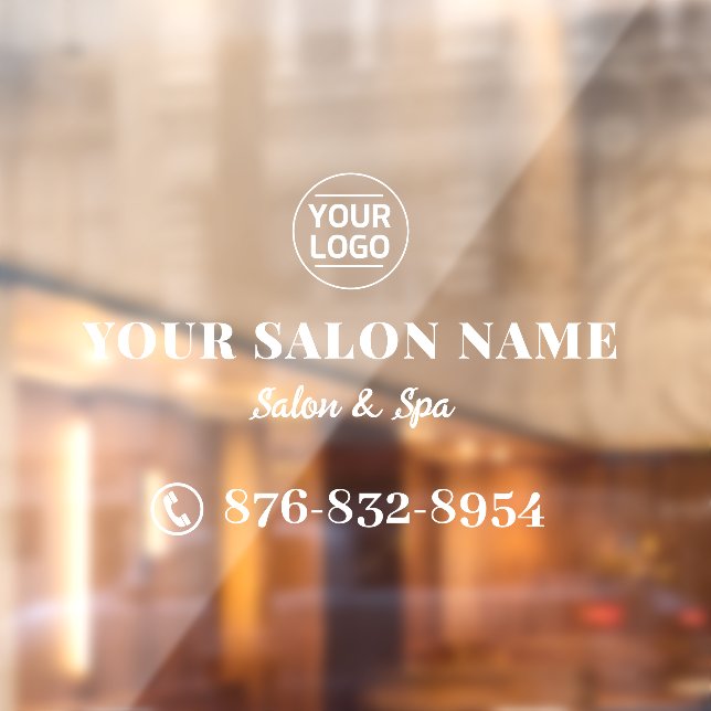 Salon Contacts Details Editable Window Cling (Sheet 2)