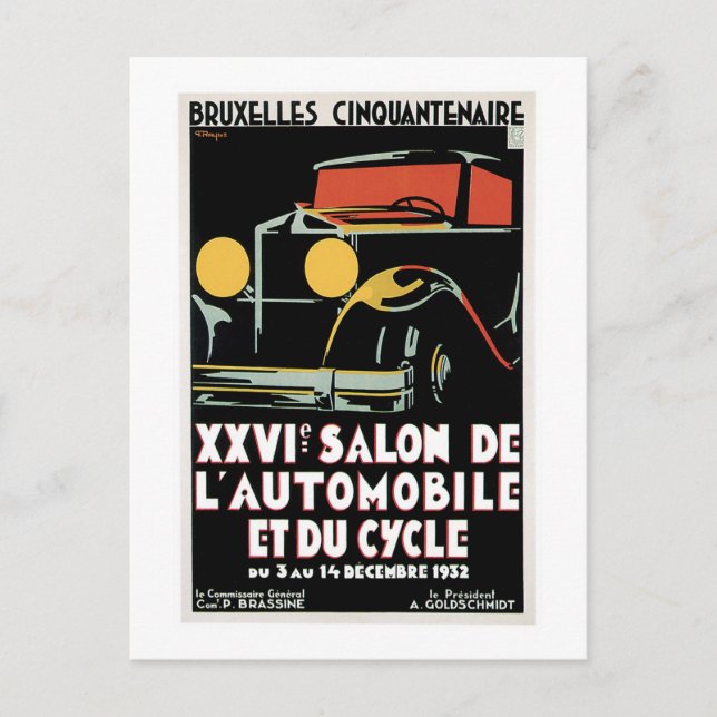 Salon de Automobile Postcard (Front)