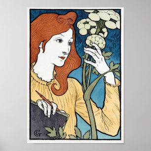 Salon des Cent, 1894 Art Nouveau by Eugene Grasset Poster