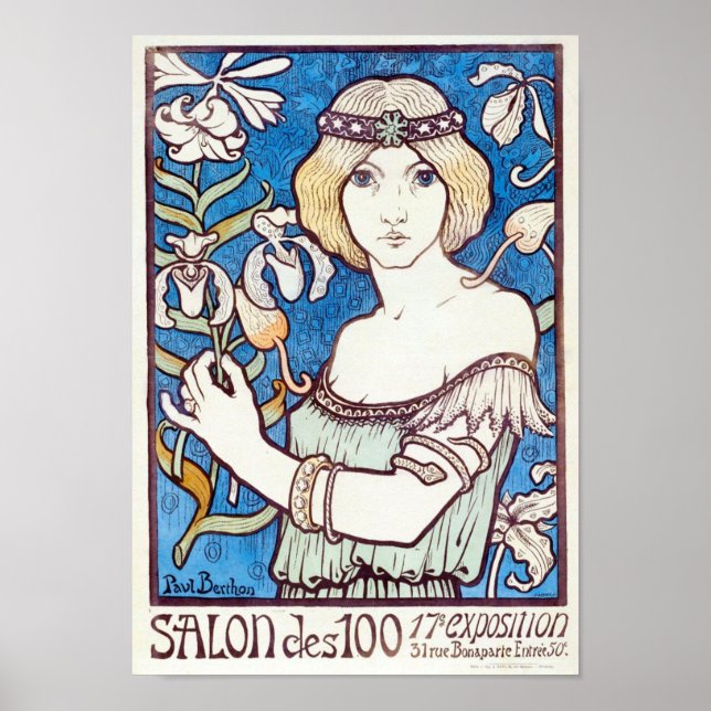 Salon des Cent, Art Nouveau cover by Paul Berthon Poster (Front)