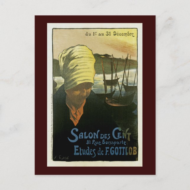 Salon Des Cent ~ Etudes de F. Gottlob Postcard (Front)