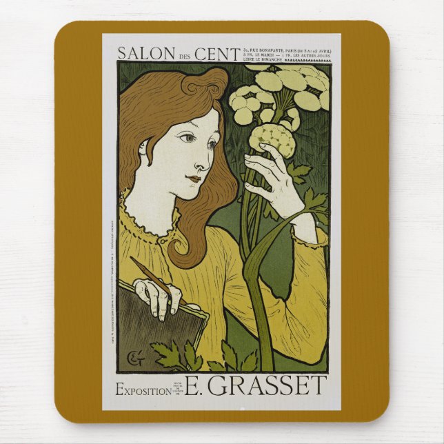 Salon des Cent ~ Exposition de E. Grasset Mouse Pad (Front)