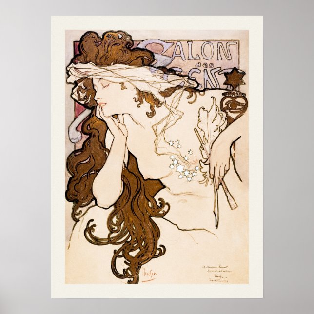 Salon Des Cent Poster Alphonse Mucha (Front)