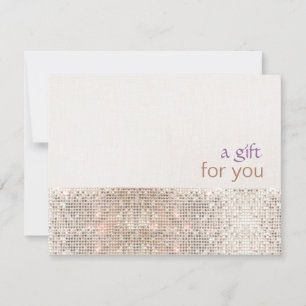 Salon Faux Sequins Linen Salon Gift Certificate