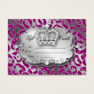 Salon Gift Card Jewellery Leopard Pink Silver Crow