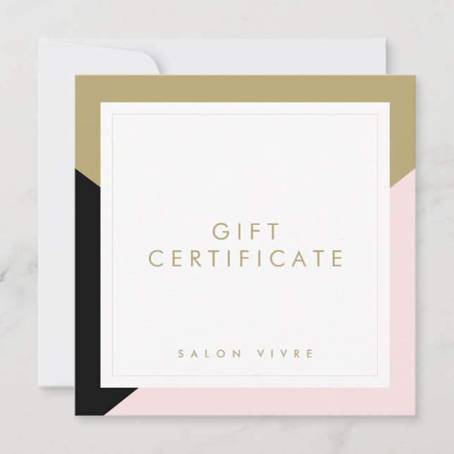 Salon Gift Card Modern Minimalist Stripes (Front)