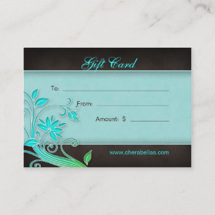 Salon Gift Card Spa Trendy Floral BG