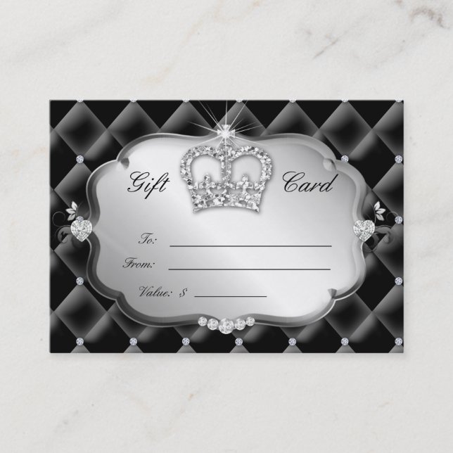 Salon Gift Card Tufted Diamond Crown (Front)
