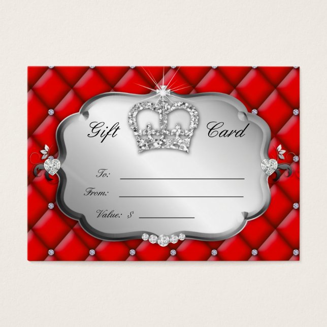 Salon Gift Card Tufted Diamond Crown (Front)