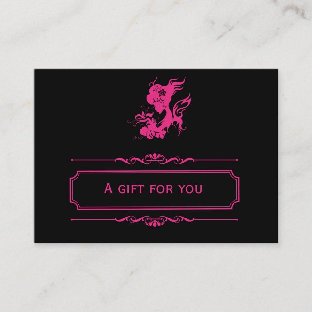 Salon Gift Certificate (Deep Pink) (Front)