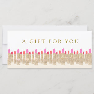 Salon Gold Sequin Lipstick Gift Certificate