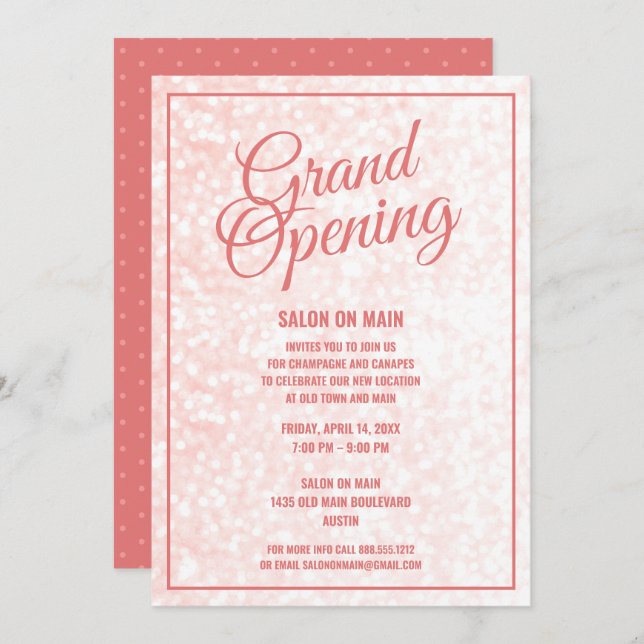 Salon Grand Opening | Open House Beauty Spa Invitation (Front/Back)