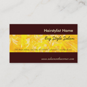 Salon Hair Stylist Stylish Gold Appointment Card