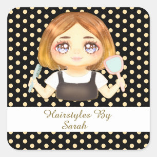  Salon Hairstylist Square Sticker