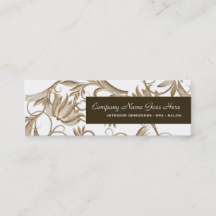 Salon hydro spa floral elegance mini business card