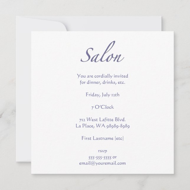 Salon Invitation (Front)