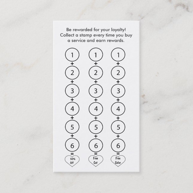 Salon Loyalty Business Card (Front)