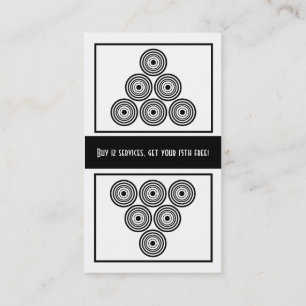 Salon Loyalty Business Card Punch Card