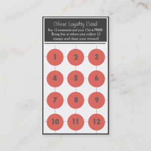 Salon Loyalty Business Card Stamp Card