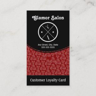 Salon Loyalty Business Card Stamp Card