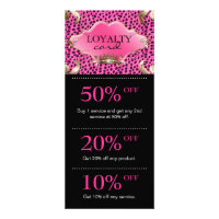 Salon Marketing Cards Leopard Jewellery Crown Pink