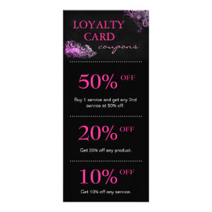 Salon Marketing Cards Pink Floral