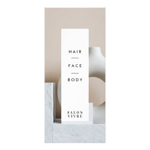 Salon Minimal Modern Stripes Price List  Rack Card