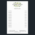 Salon Modern Botanic Black Green White Flyer<br><div class="desc">Elegant,  modern,  botanical,  black,  green,  white flyer. Edit your product in a few minutes by entering your name,  service and prices. You can choose the font,  color and position individually by "further personalize".</div>