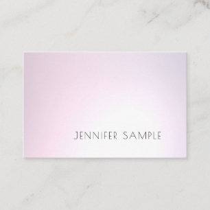 Salon Modern Elegant Design Professional Plain Business Card