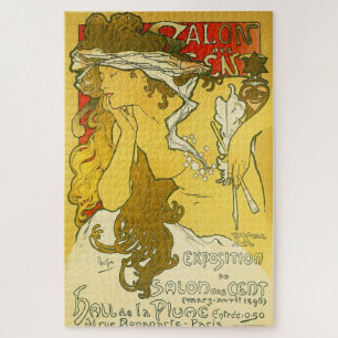 Salon of the Hundred by Alphonse Mucha Jigsaw Puzzle