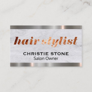 Salon Owner Hair Stylist Logo Type Business Card