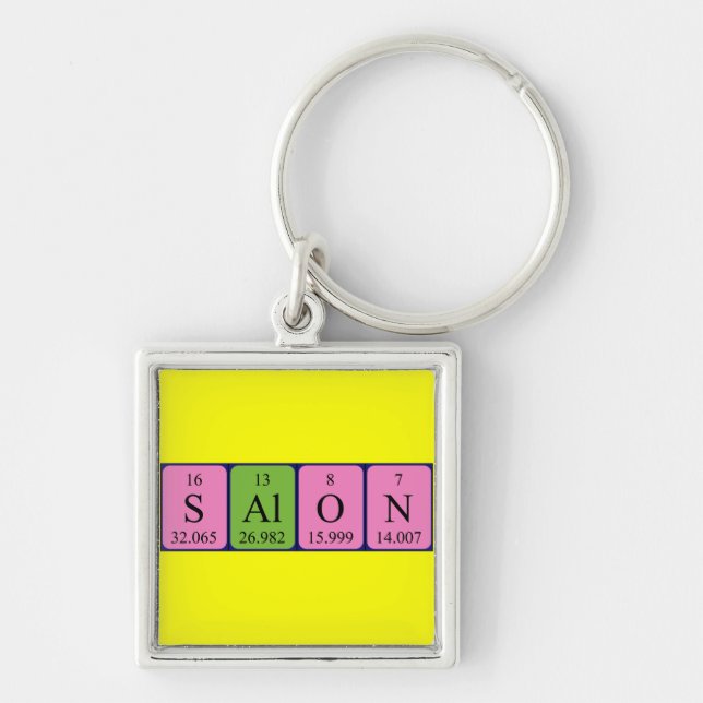 Salon periodic table name keyring (Front)