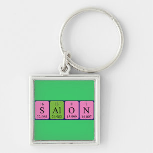 Salon periodic table name keyring