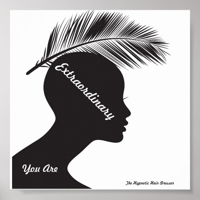 Salon Poster Priming Words Hypnotic Hair Dresser (Front)