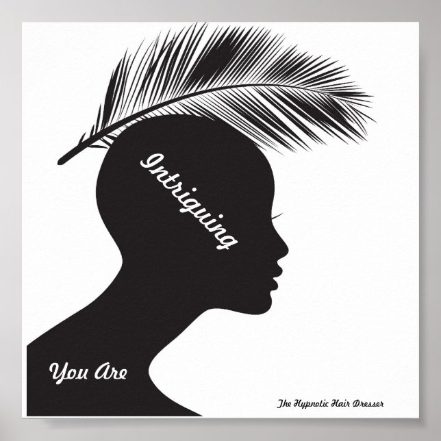 Salon Poster Priming Words Hypnotic Hair Dresser (Front)