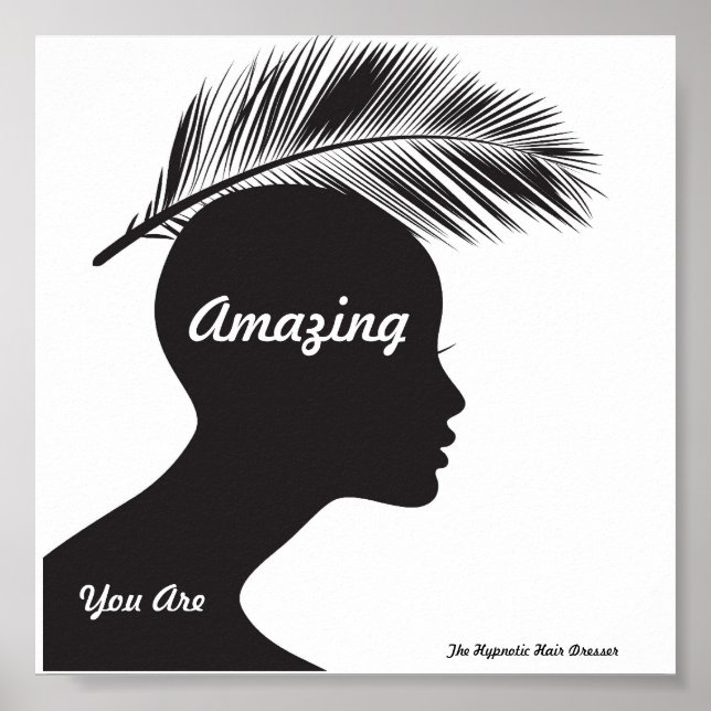 Salon Poster Priming Words Hypnotic Hair Dresser (Front)