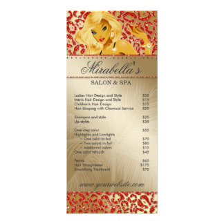 Salon Rack Card Jewellery Tanning Gold Sparkle O