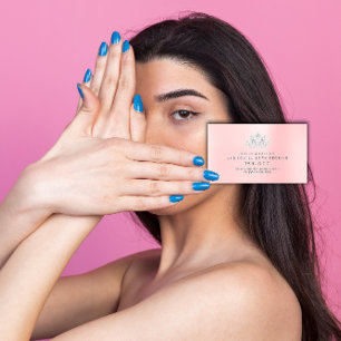 Salon Referral Card Silver Pink VIP Diamond Lotus