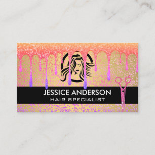 Salon Scissors Beauty Hair Colour Product Business Card