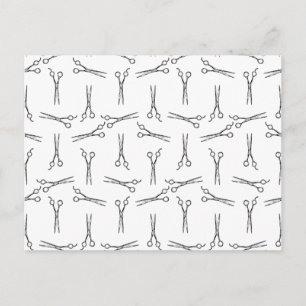 Salon Scissors Hairdresser Shears CUSTOM BG COLOR Postcard
