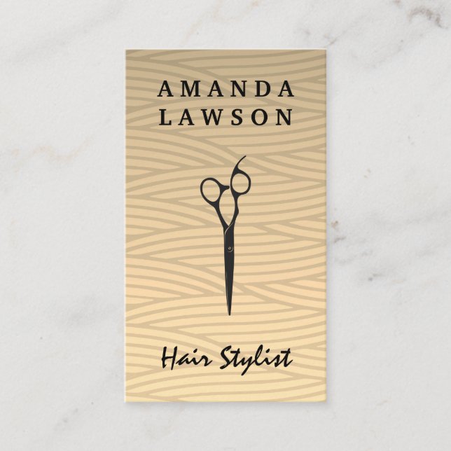 Salon Scissors | Weave Pattern Business Card (Front)