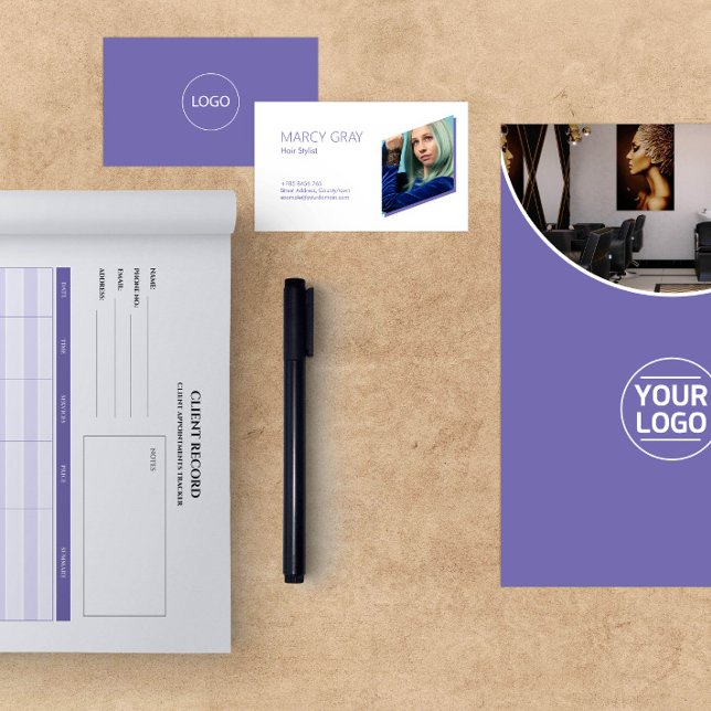 Salon Services Custom Photo Business Card (Creator Uploaded)