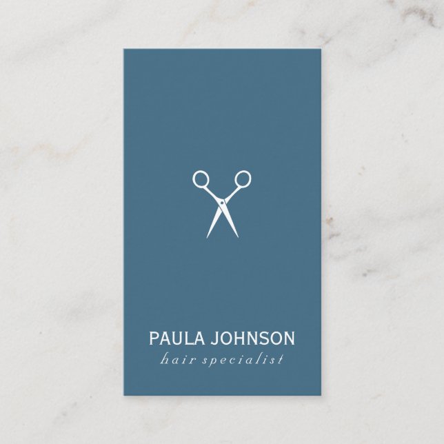 Salon Shears Icon Business Card (Front)