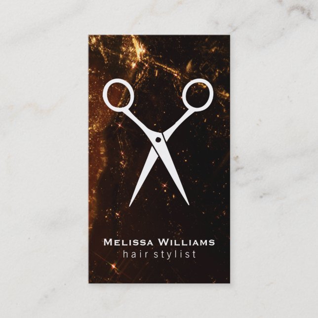 Salon Shears | Shimmer Business Card (Front)