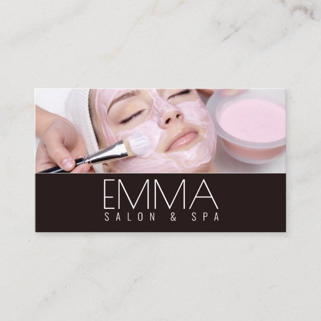 Salon & Spa Aesthetician Business Card (Front)