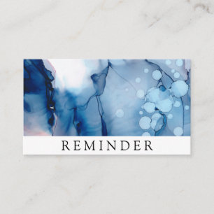 *~* Salon & Spa Blue Chic Abstract Artistic Appointment Card