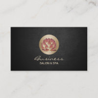 Salon & Spa Elegant Gold Lotus Flower Logo Modern
