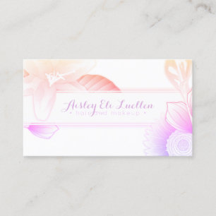 salon summer floral loyalty punch card