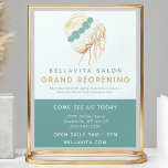 Salon Teal Gold Floral Updo Logo Covid Reopening Flyer<br><div class="desc">Salon Teal Gold Floral Updo Logo Covid Reopening Flyer. "With new Covid 19 safety measures in place to keep our clients and employees safe." Personalize this custom design with your own text,  logo,  and business details.</div>